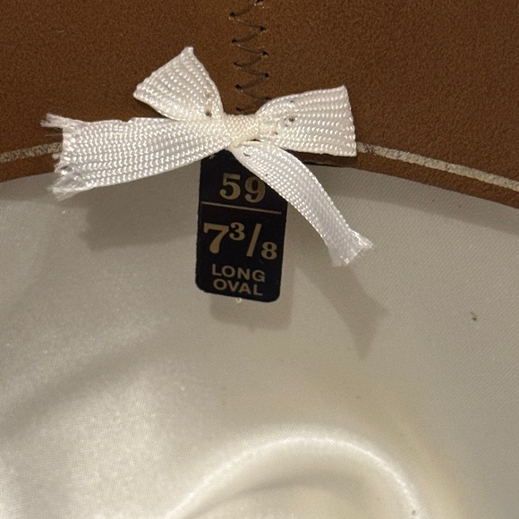 Stetson Light Cream Cowboy Hat with Feather Accent - Picture 6 of 9